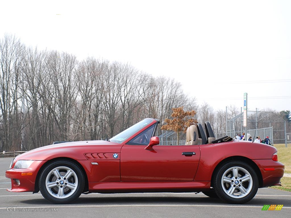 2001 Z3 2.5i Roadster - Siena Red Metallic / Beige photo #25