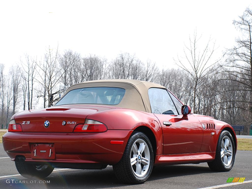 2001 Z3 2.5i Roadster - Siena Red Metallic / Beige photo #27