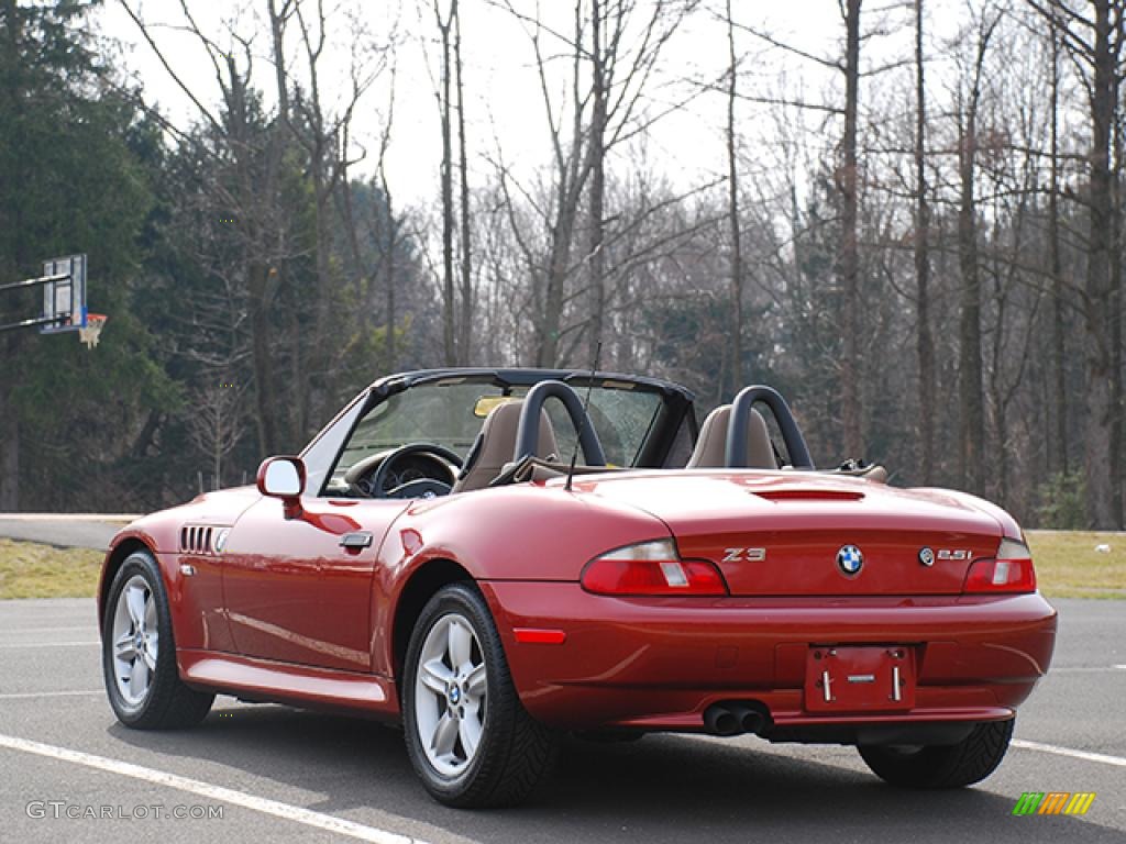 2001 Z3 2.5i Roadster - Siena Red Metallic / Beige photo #28