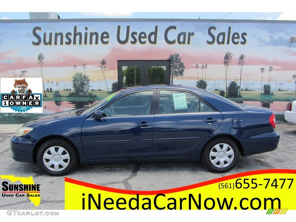 2002 Camry LE - Catalina Blue Metallic / Stone photo #1