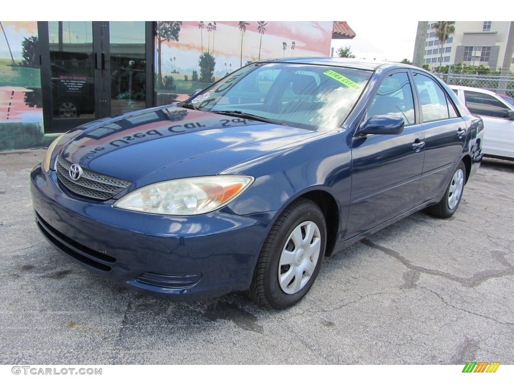 2002 Camry LE - Catalina Blue Metallic / Stone photo #3