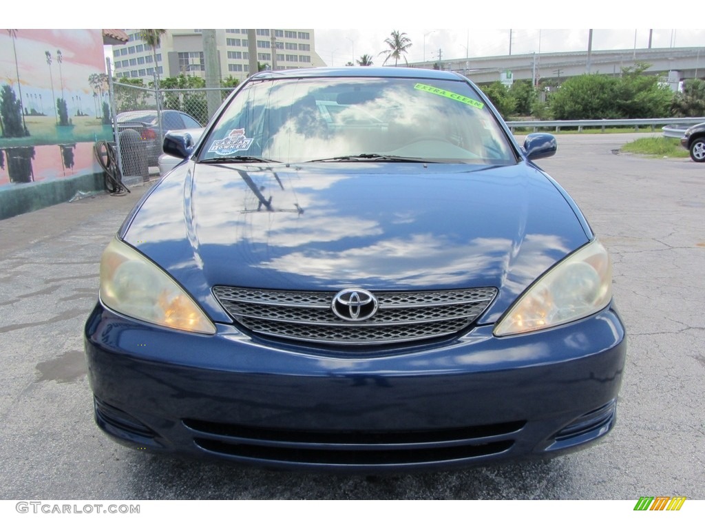 2002 Camry LE - Catalina Blue Metallic / Stone photo #4