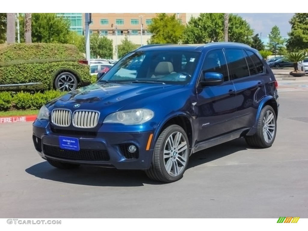 2011 X5 xDrive 50i - Deep Sea Blue Metallic / Sand Beige photo #3
