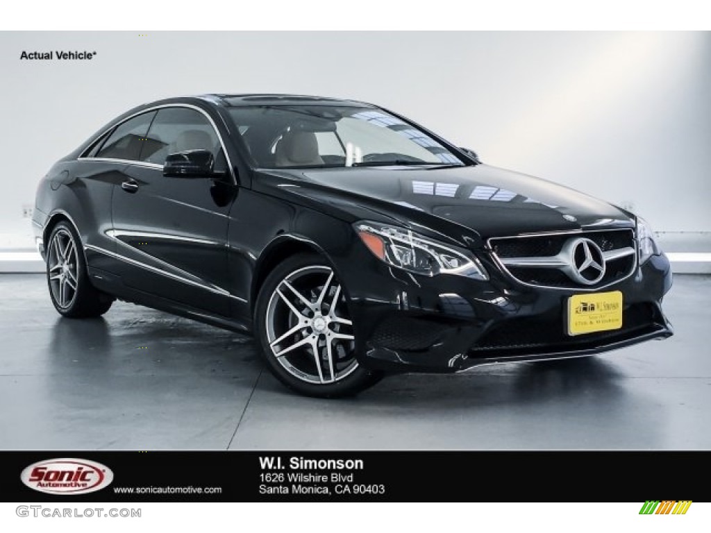 2016 E 400 Coupe - Black / Natural Beige/Black photo #1