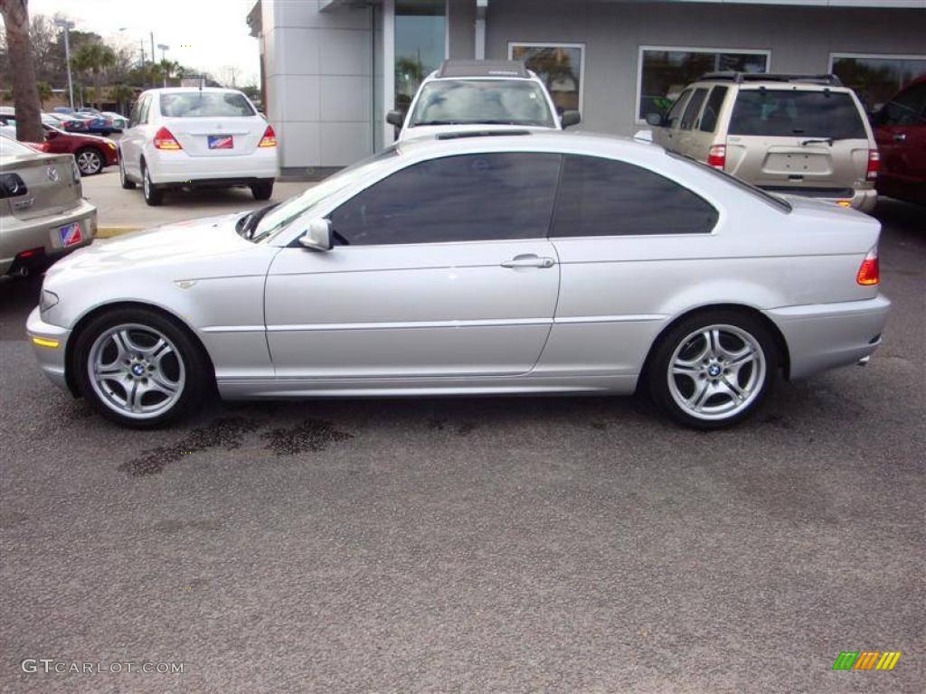 2004 3 Series 330i Coupe - Titanium Silver Metallic / Grey photo #2