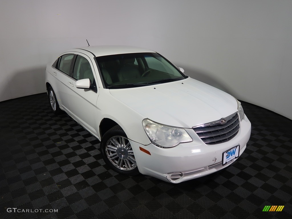 2008 Sebring Touring Sedan - Stone White / Dark Khaki/Light Graystone photo #2