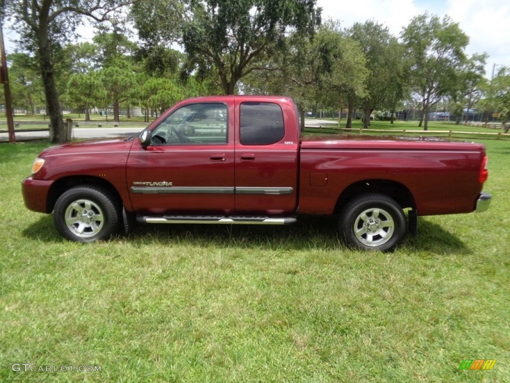 2005 Tundra SR5 Access Cab - Salsa Red Pearl / Light Charcoal photo #3