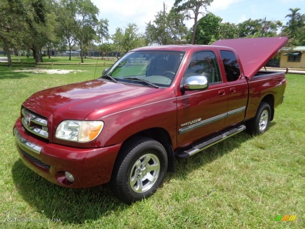 2005 Tundra SR5 Access Cab - Salsa Red Pearl / Light Charcoal photo #31