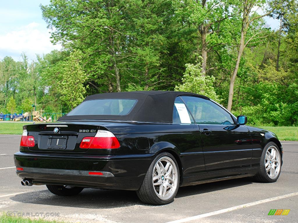 2004 3 Series 330i Convertible - Jet Black / Black photo #26