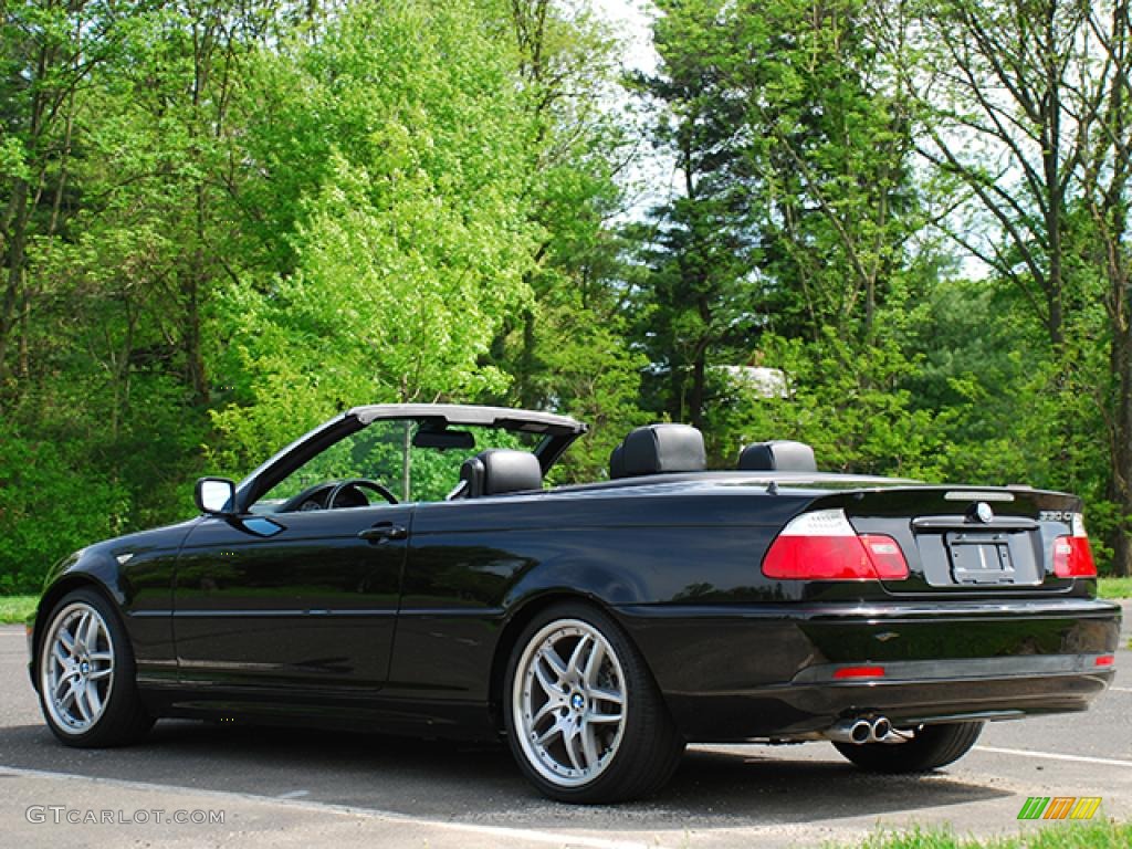 2004 3 Series 330i Convertible - Jet Black / Black photo #29