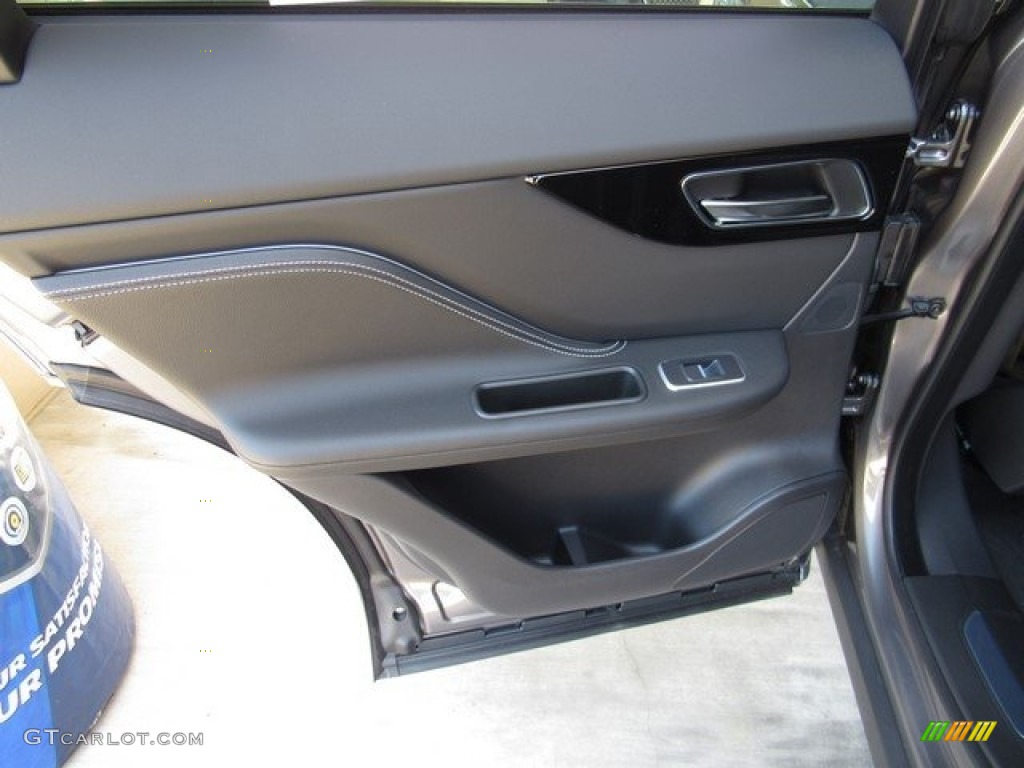 2019 Jaguar F-PACE S AWD Ebony Door Panel Photo #128670130