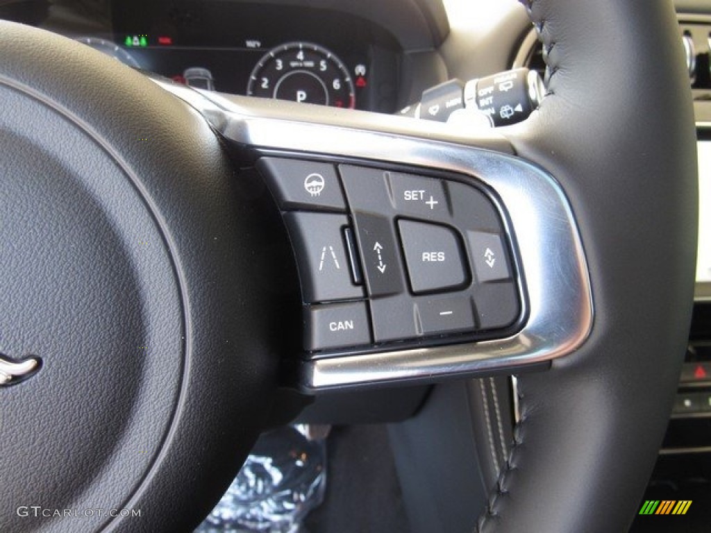 2019 Jaguar F-PACE S AWD Ebony Steering Wheel Photo #128670178