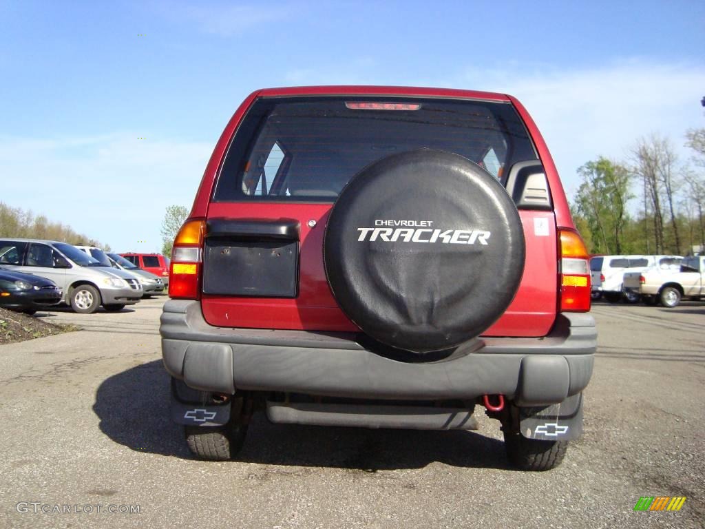 2000 Tracker 4WD Hard Top - Sunset Red Metallic / Medium Gray photo #5