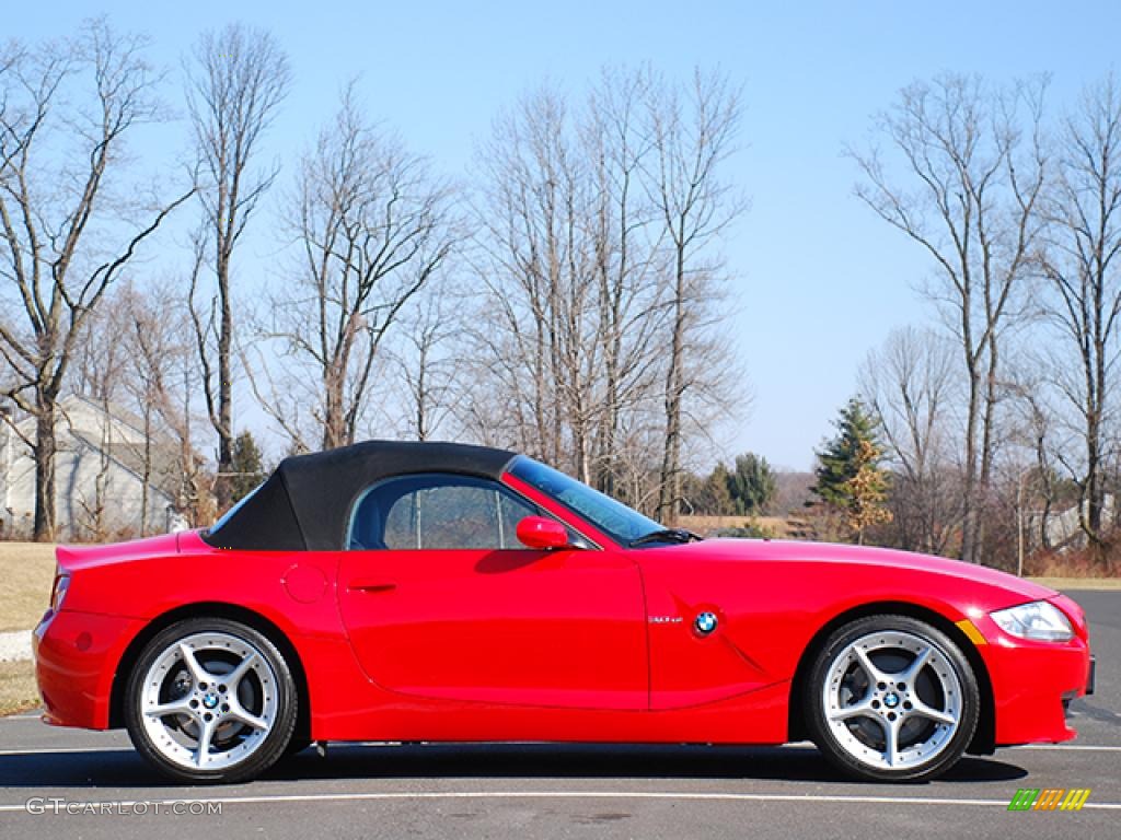 2006 Z4 3.0si Roadster - Bright Red / Black photo #28