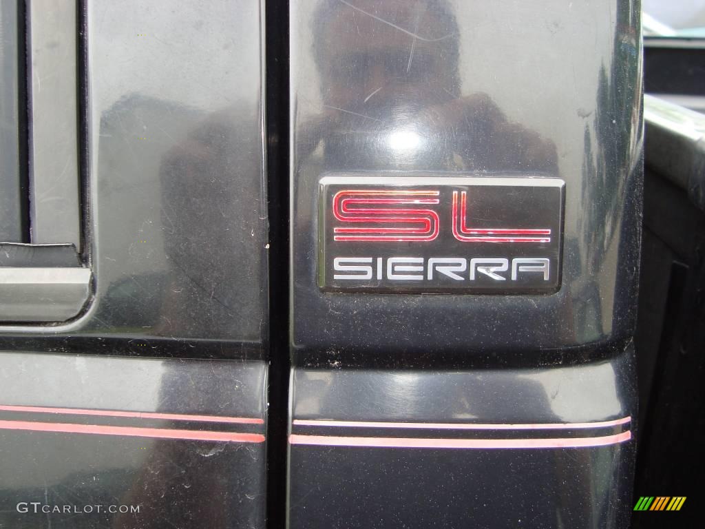 1991 Sierra 1500 SLE Regular Cab - Black / Red photo #6