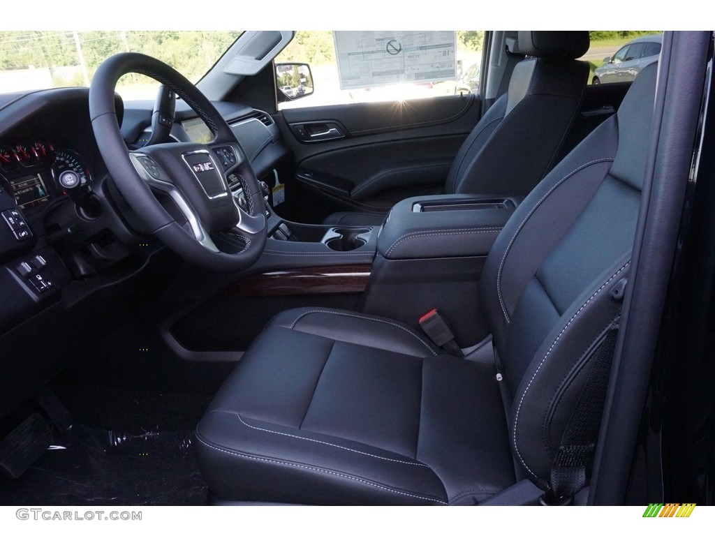 Jet Black Interior 2019 GMC Yukon SLT Photo #128678502