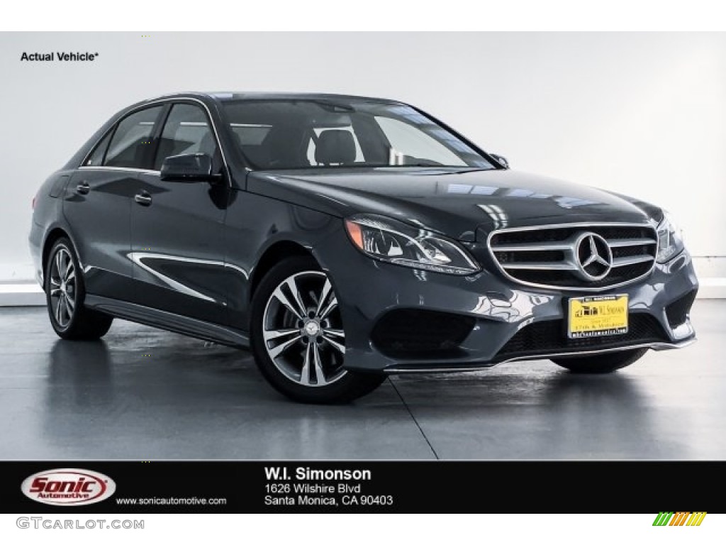 2016 E 250 Bluetec Sedan - Steel Grey Metallic / Black photo #1