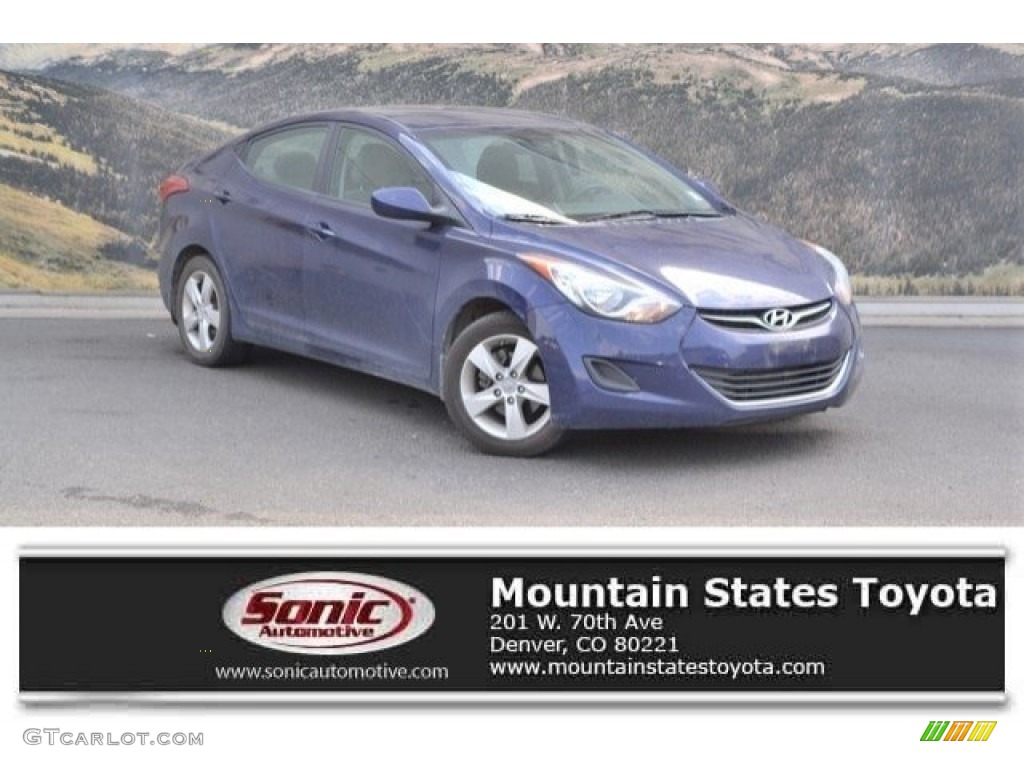 2011 Elantra GLS - Indigo Blue Pearl / Gray photo #1