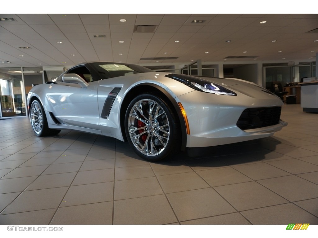 2019 Corvette Z06 Coupe - Blade Silver Metallic / Adrenaline Red photo #1