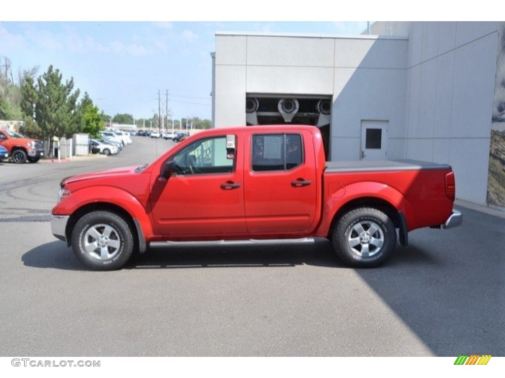 2010 Frontier SE Crew Cab 4x4 - Red Alert / Steel photo #3