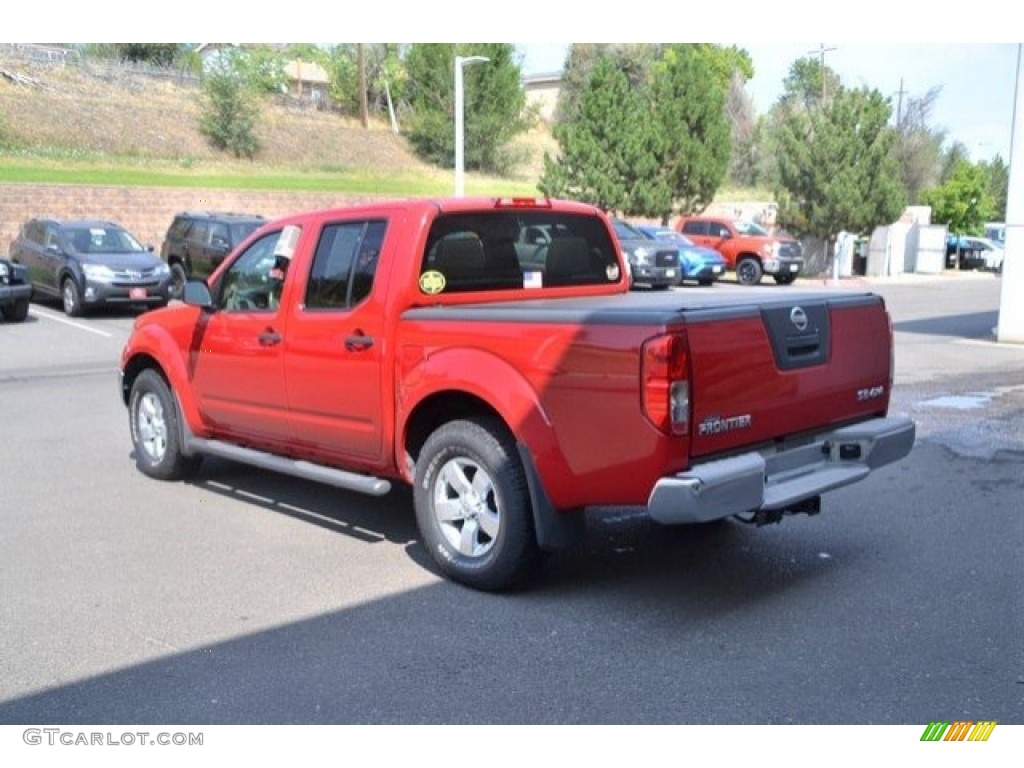 2010 Frontier SE Crew Cab 4x4 - Red Alert / Steel photo #4
