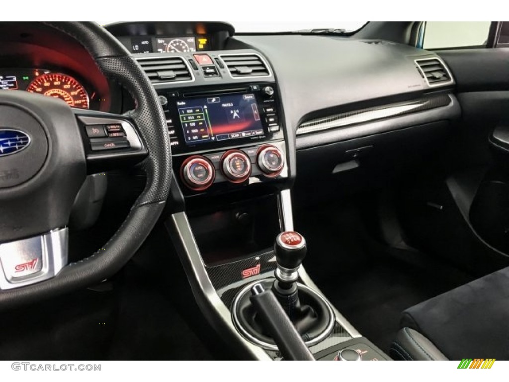 2016 Subaru WRX STI HyperBlue Limited Edition Carbon Black/Hyper Blue Dashboard Photo #128684496