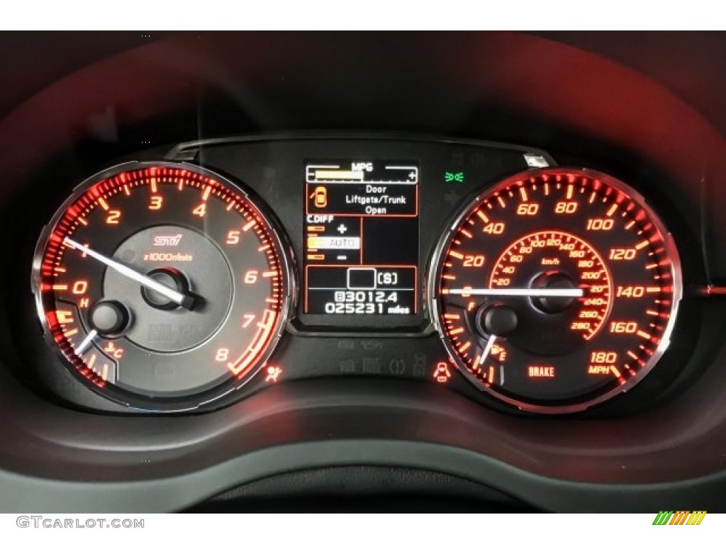 2016 Subaru WRX STI HyperBlue Limited Edition Gauges Photo #128684737
