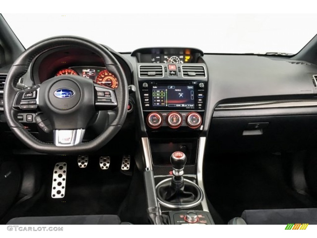 2016 Subaru WRX STI HyperBlue Limited Edition Carbon Black/Hyper Blue Dashboard Photo #128684793