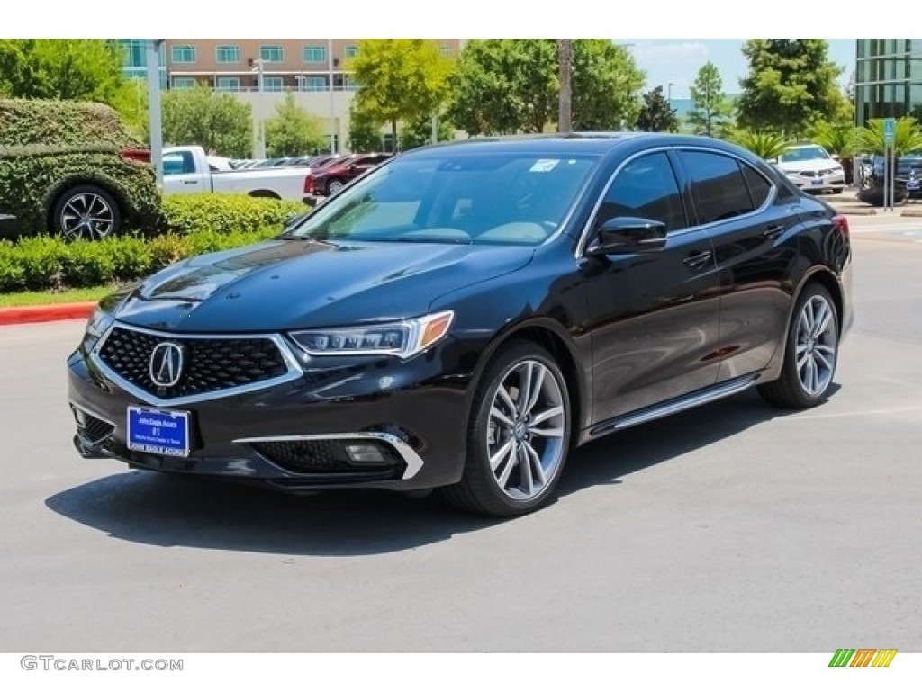 Crystal Black Pearl 2019 Acura TLX V6 Advance Sedan Exterior Photo #128684943