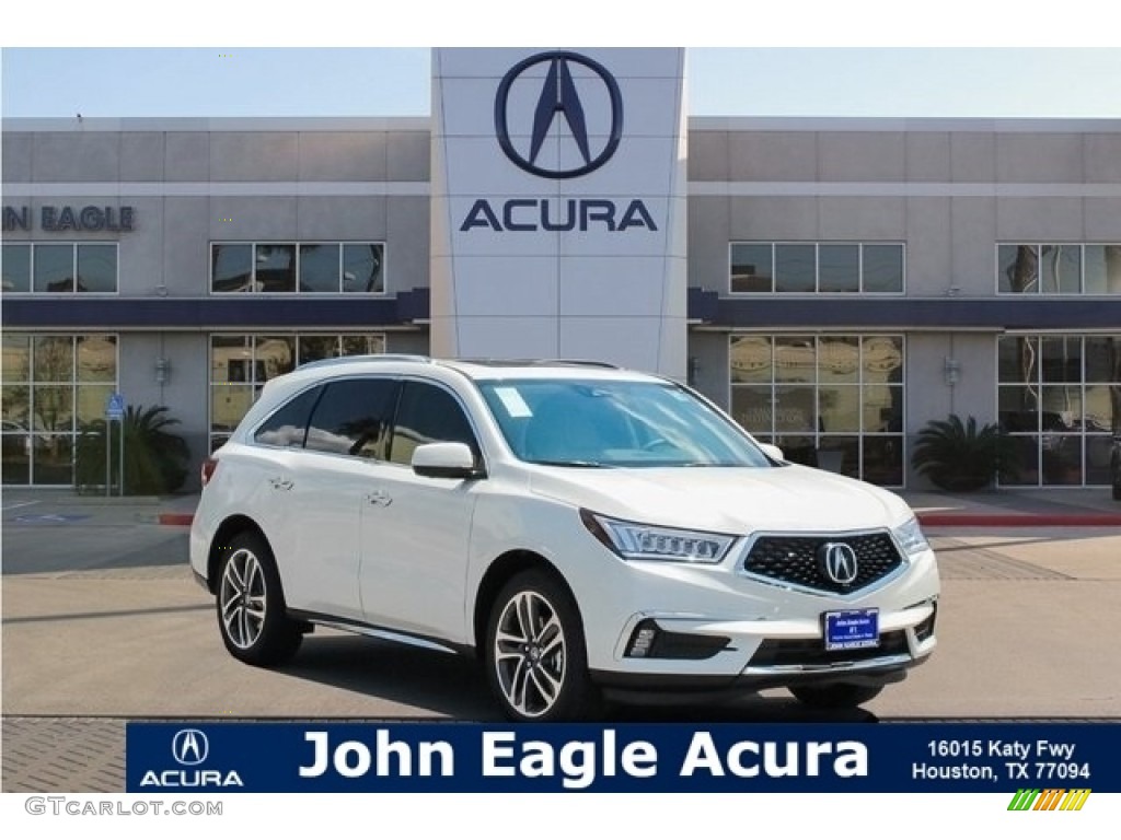 2018 MDX Advance SH-AWD - White Diamond Pearl / Parchment photo #1