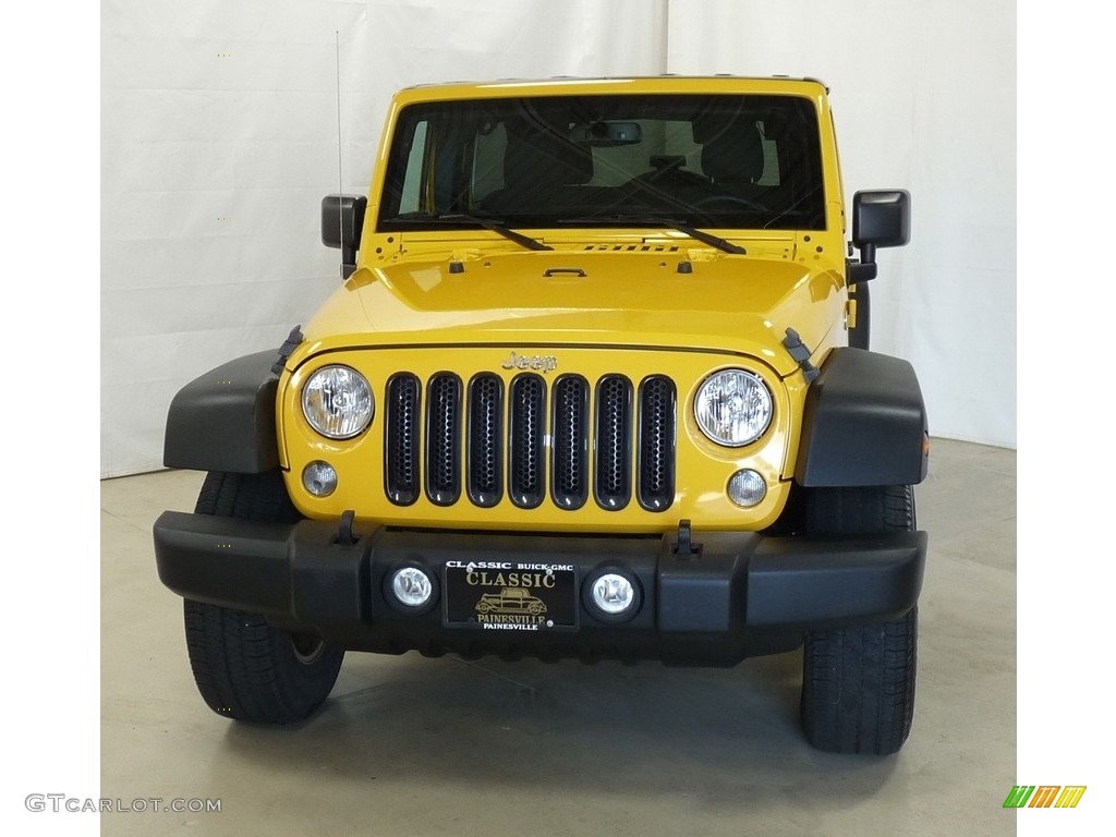 2015 Wrangler Unlimited Sport 4x4 - Baja Yellow / Black photo #4