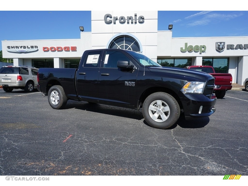 2018 1500 Express Quad Cab - Brilliant Black Crystal Pearl / Black/Diesel Gray photo #1