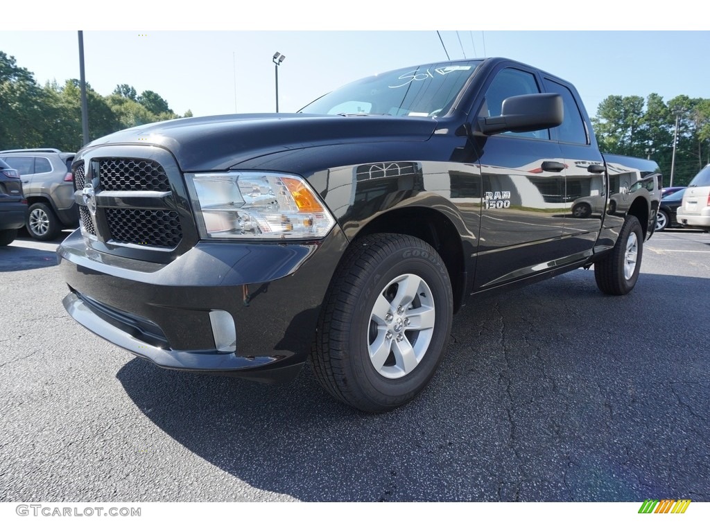 2018 1500 Express Quad Cab - Brilliant Black Crystal Pearl / Black/Diesel Gray photo #3