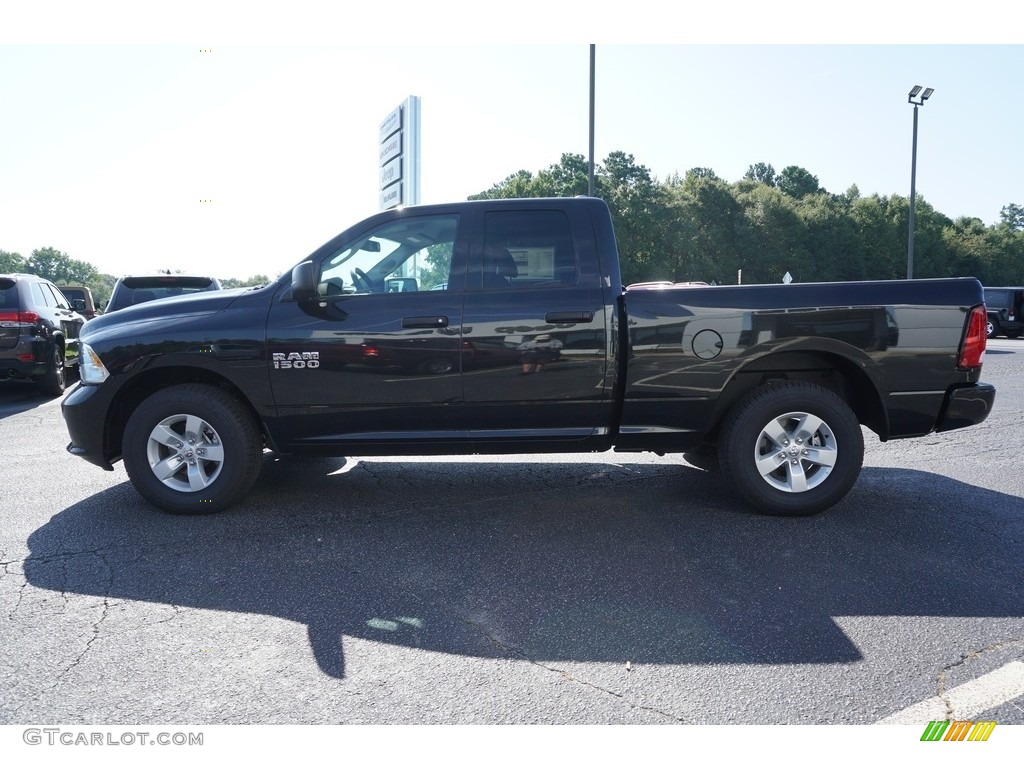 2018 1500 Express Quad Cab - Brilliant Black Crystal Pearl / Black/Diesel Gray photo #13