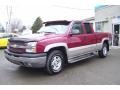 2004 Sport Red Metallic Chevrolet Silverado 1500 Z71 Extended Cab 4x4  photo #1