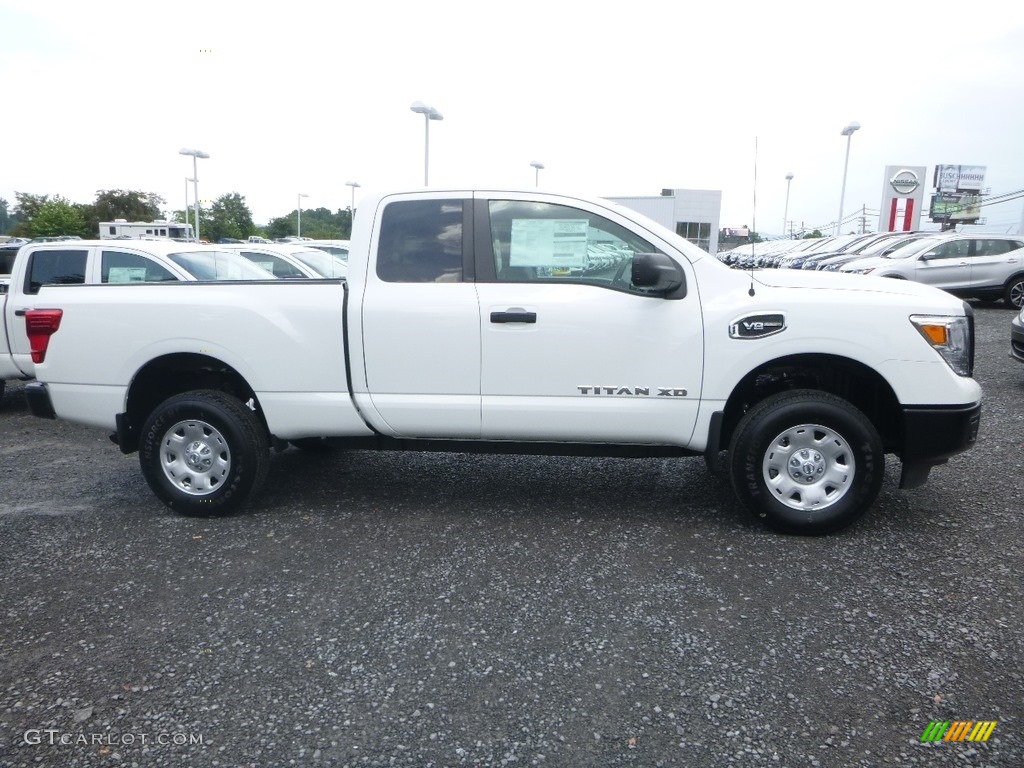 2018 TITAN XD S King Cab 4x4 - Glacier White / Black photo #3