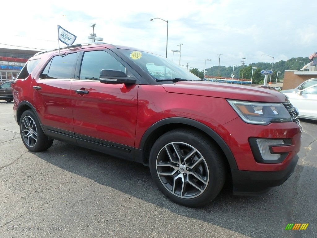 2016 Explorer Sport 4WD - Ruby Red Metallic Tri-Coat / Ebony Black photo #9