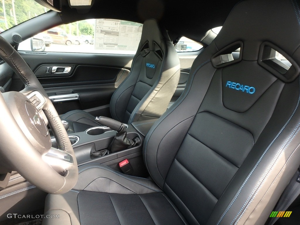 Ebony/Recaro Leather Trimmed Interior 2019 Ford Mustang GT Premium Fastback Photo #128703031