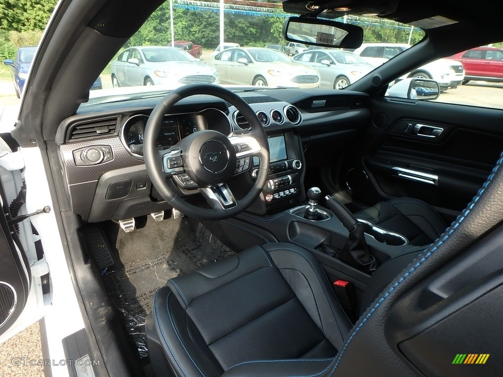 Ebony/Recaro Leather Trimmed Interior 2019 Ford Mustang GT Premium Fastback Photo #128703094