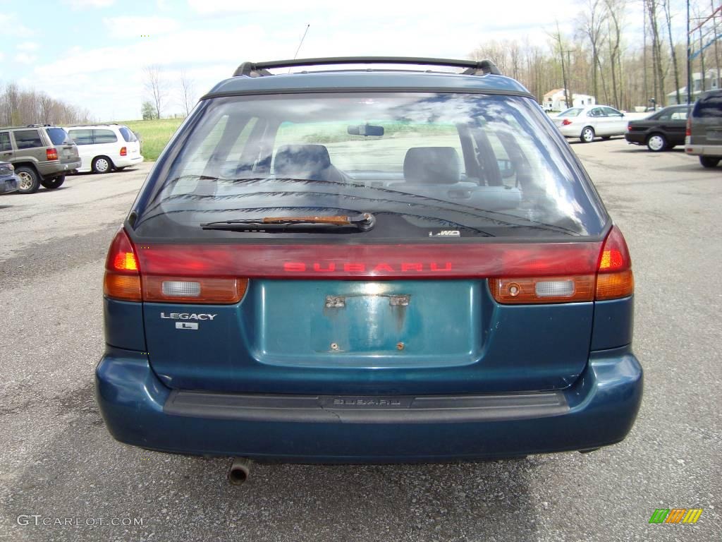 1995 Legacy L Wagon - Spruce Green Pearl Metallic / Gray photo #5