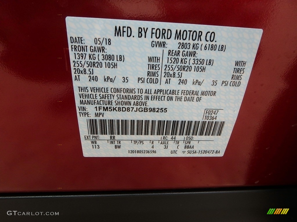 2018 Explorer XLT 4WD - Ruby Red / Ebony Black photo #17