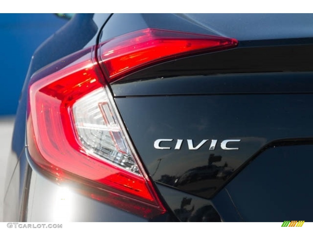 2018 Civic LX Sedan - Crystal Black Pearl / Black photo #7