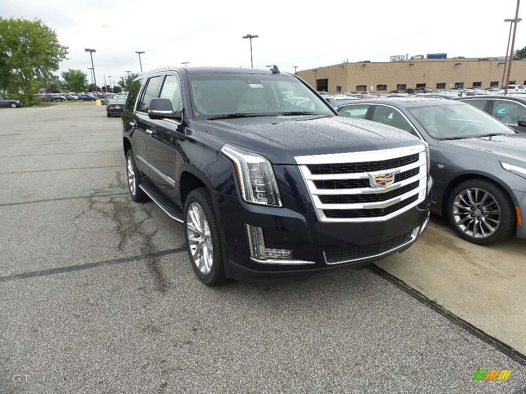Dark Adriatic Blue Metallic 2019 Cadillac Escalade Luxury 4WD Exterior Photo #128707279
