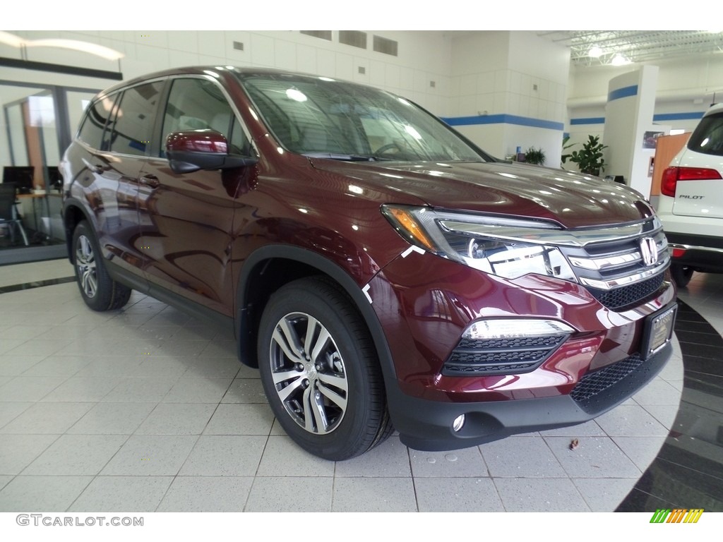 Deep Scarlet Pearl 2018 Honda Pilot EX-L AWD Exterior Photo #128714605