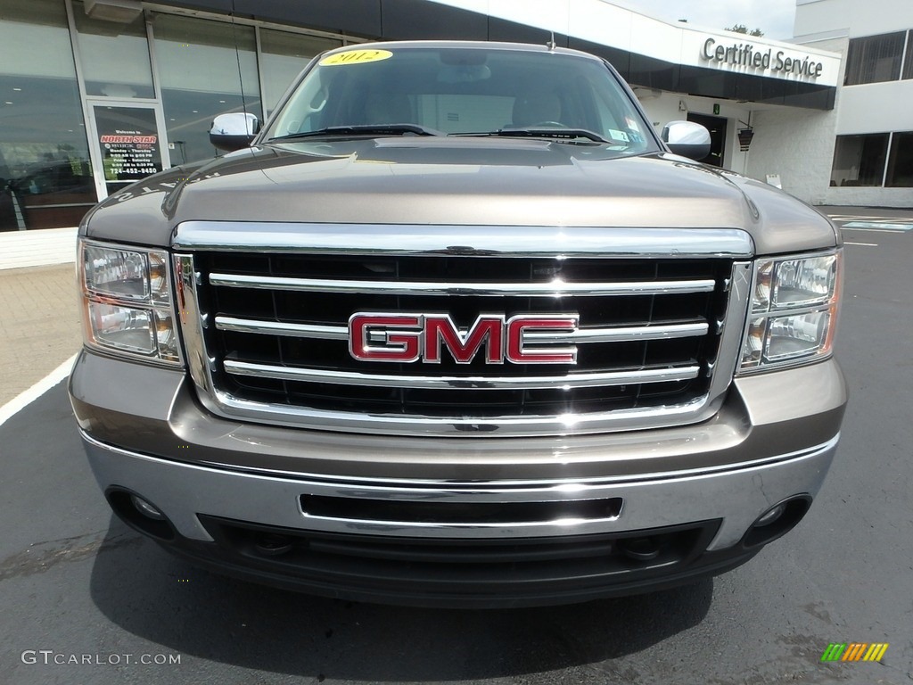 2012 Sierra 1500 SLE Crew Cab 4x4 - Mocha Steel Metallic / Very Dark Cashmere/Light Cashmere photo #3