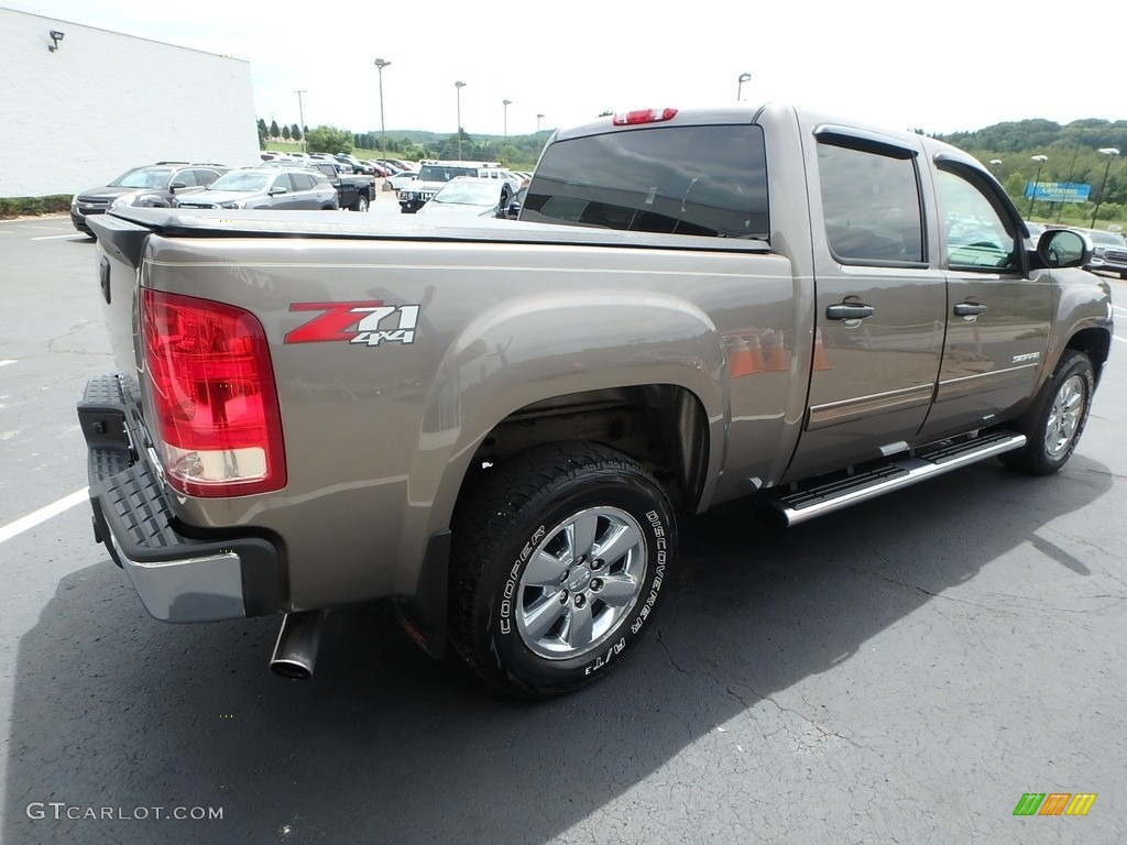 2012 Sierra 1500 SLE Crew Cab 4x4 - Mocha Steel Metallic / Very Dark Cashmere/Light Cashmere photo #10