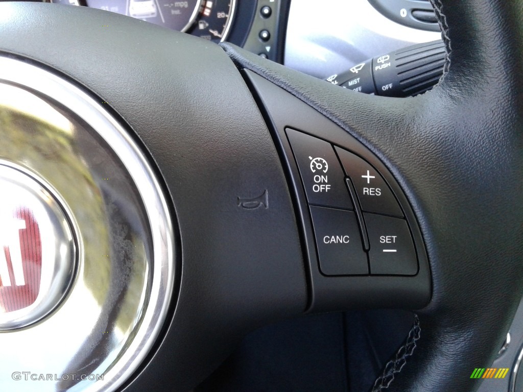 2018 Fiat 500 Pop Nero (Black) Steering Wheel Photo #128715955