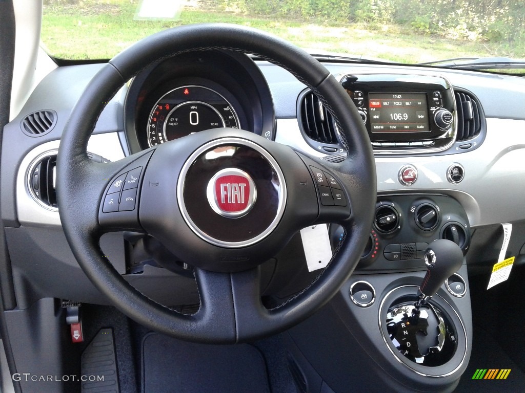 2018 Fiat 500 Pop Nero (Black) Steering Wheel Photo #128716027