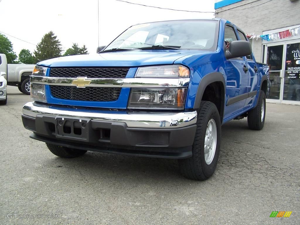 2007 Colorado LT Crew Cab 4x4 - Pace Blue / Very Dark Pewter photo #43