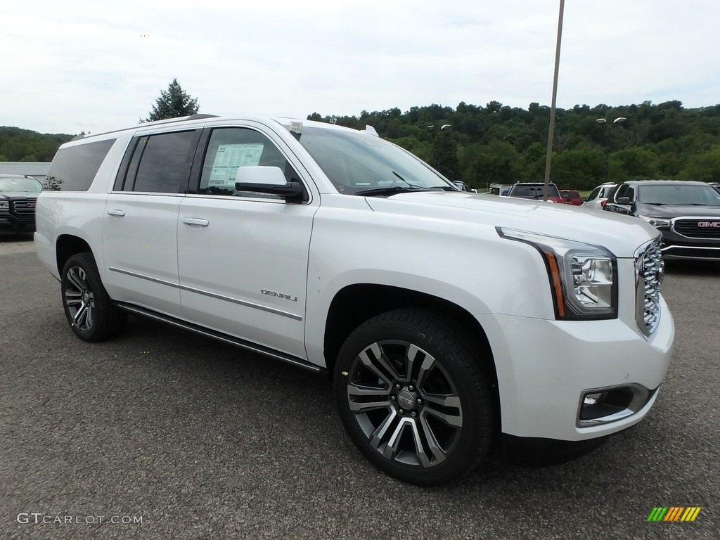 White Frost Tintcoat 2019 GMC Yukon XL Denali 4WD Exterior Photo #128716579